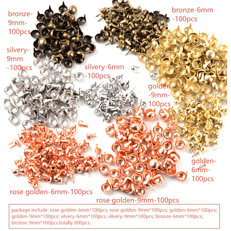 1 Package 800pcs Round Spots With 2 Sizes Iron Metal