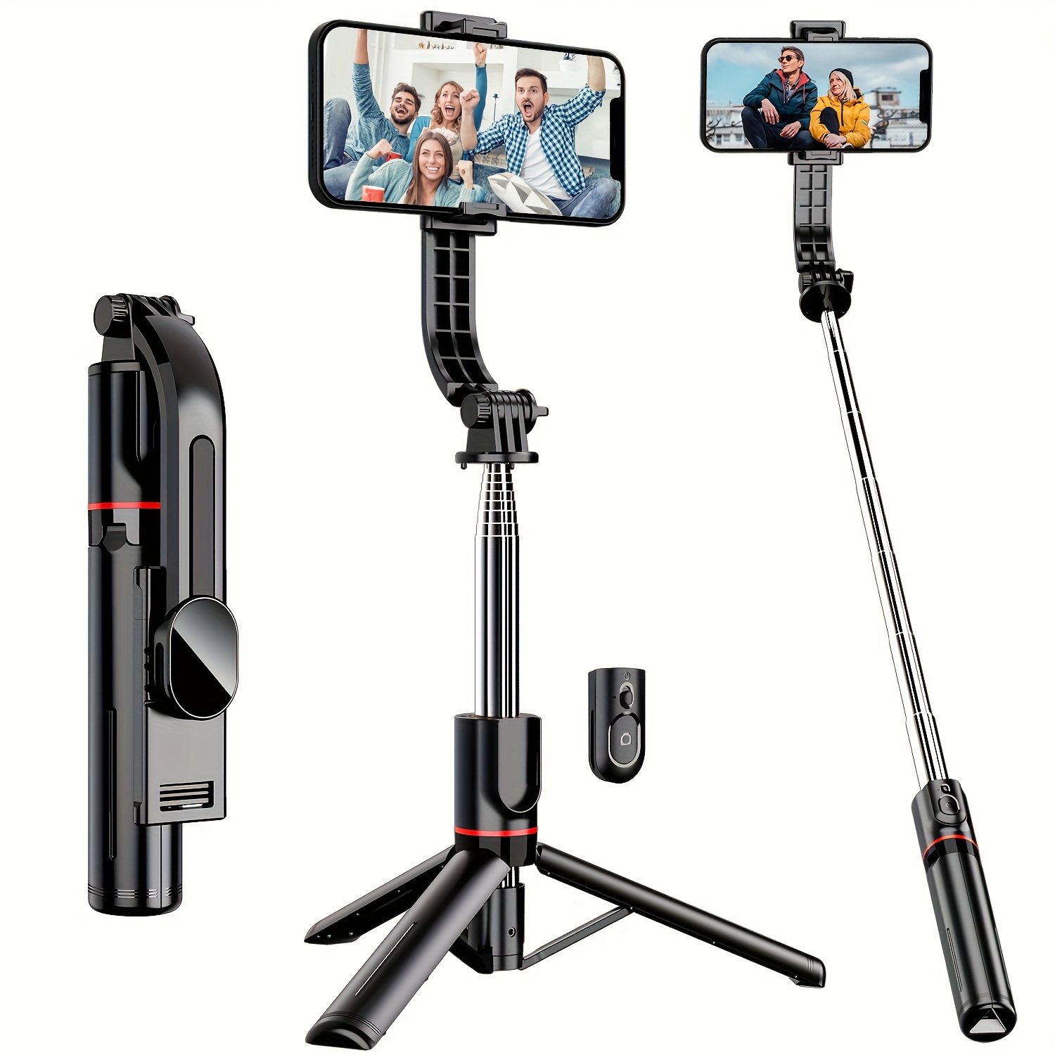Smartphone Selfie Stick Bluetooth Stativ Teleskop Stange Fernbedienung