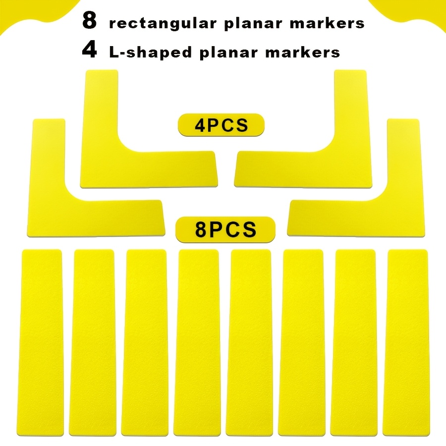 TEMU Kit de líneas de para cancha, marcadores desplegables, construye tu propia mini cancha de pickleball. Juego de líneas de demarcación portátil