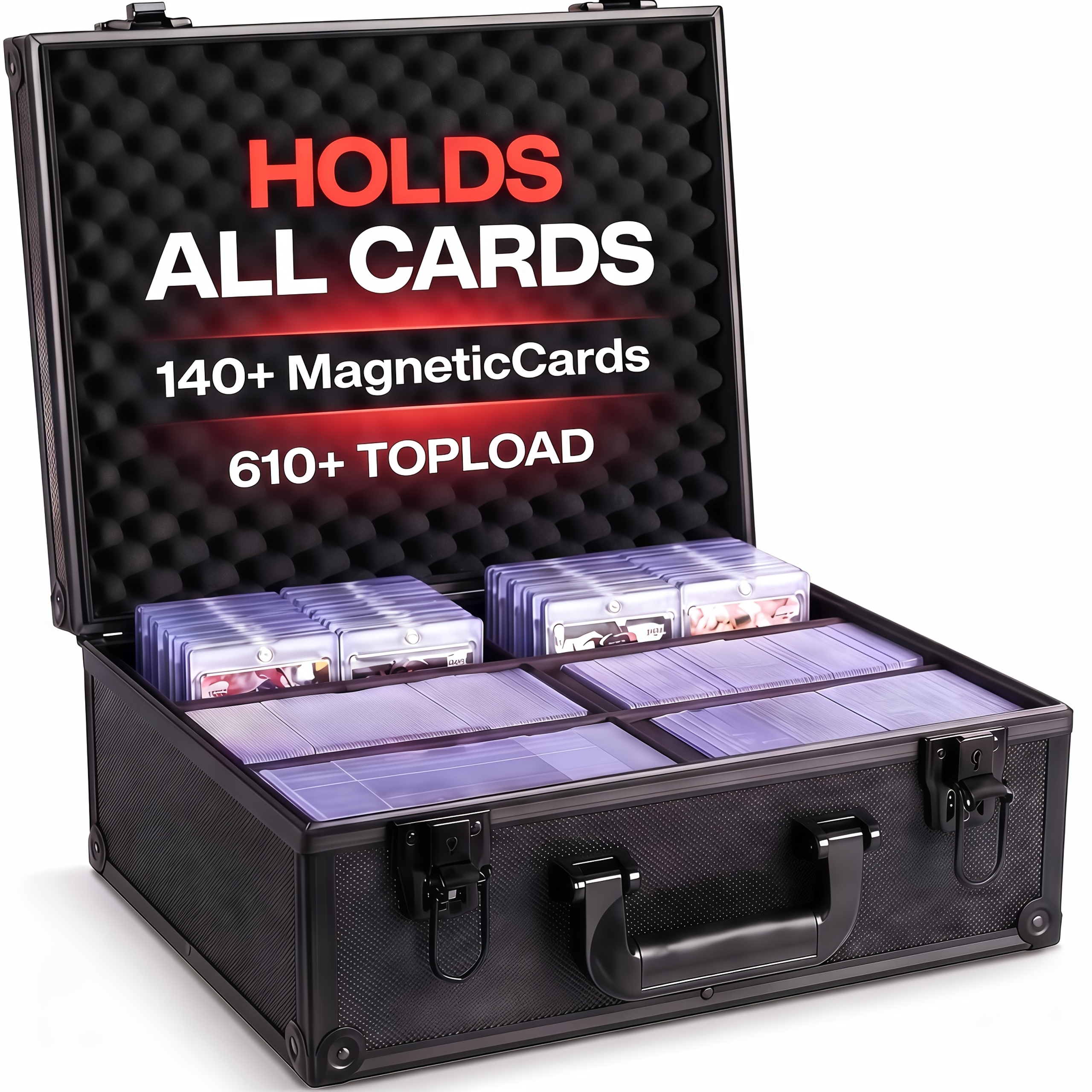 TEMU Scatola di immagazzinaggio a carico per carte rigide da 3" X 4" 35Pt, custodia per carte a carico , scatole per carte sportive per carte da ,