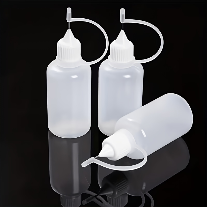 Image of 3pcs 30ml Handmade Glue Applicator Reusable Needle Squeeze Bottle For Paper Quilling Scrapbooking Paper Craft Tools