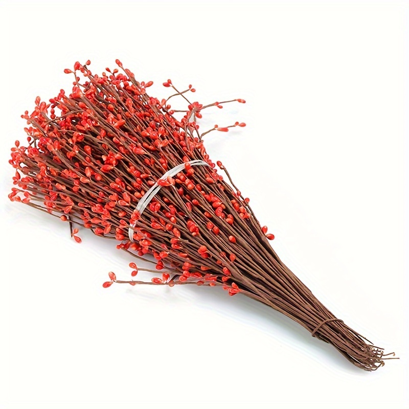 

10pcs Artificial Berry Vine Twigs For Diy Wreath, Christmas/new Year Home Decor - Cast Iron Faux Plant Vines For Wedding Party Decoration