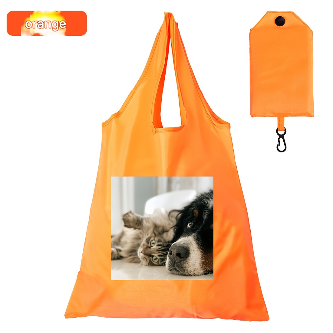 TEMU Customizable Foldable Shopping Tote With Logo. High-quality Oxford Cloth. Portable Shopping Bag. Printable With Text And Patterns. Black With