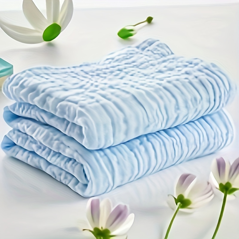 1pc Of Ultra Soft And Breathable Cotton Children's Blankets, Suitable For Boys And Girls, /white/pink/blue/yellow, Shower, Toiletries, Baby Blankets/cotton Blankets/cleaning Blankets