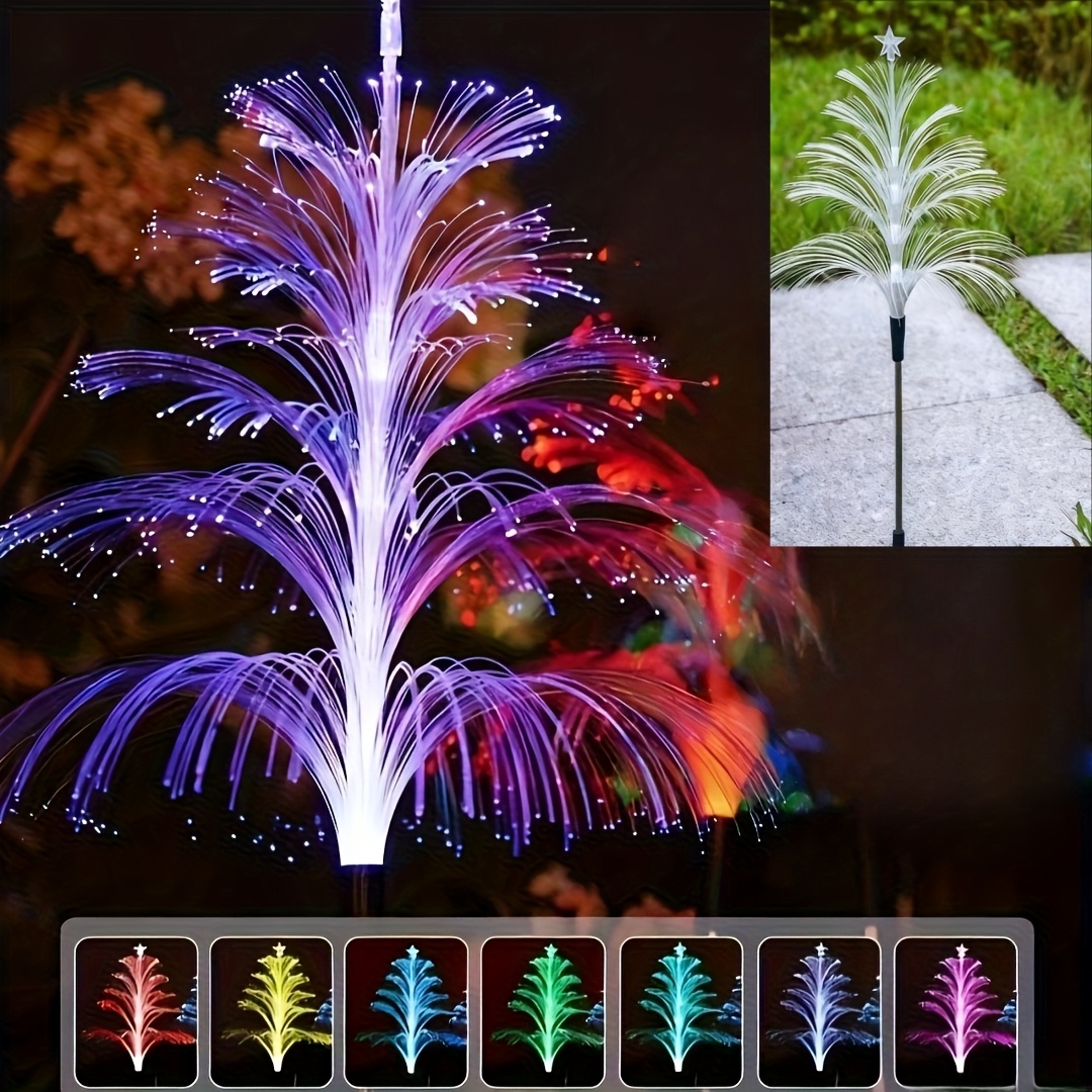 Solar Garden Stake Lawn Light, Solar Five-layer Jellyfish Light Rgb Multicolor