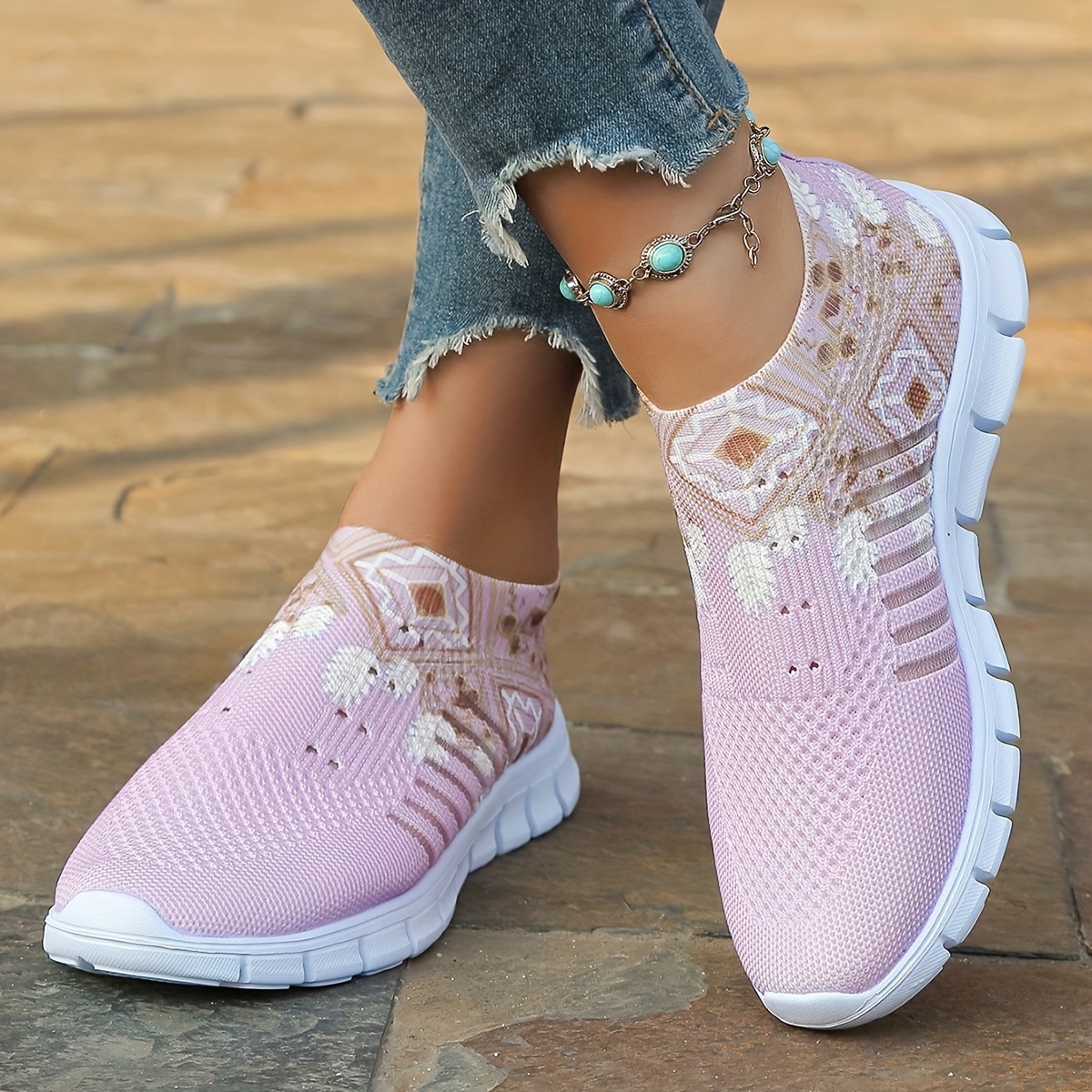 Baskets basses légères pour femme - Chaussures décontractées à enfiler avec bout rond et tige en tissu doux, semelle amortissante - / Gris pour tenue décontractée, salle de sport, shopping - Baskets respirantes adaptées au quotidien, Chaussures pour femme