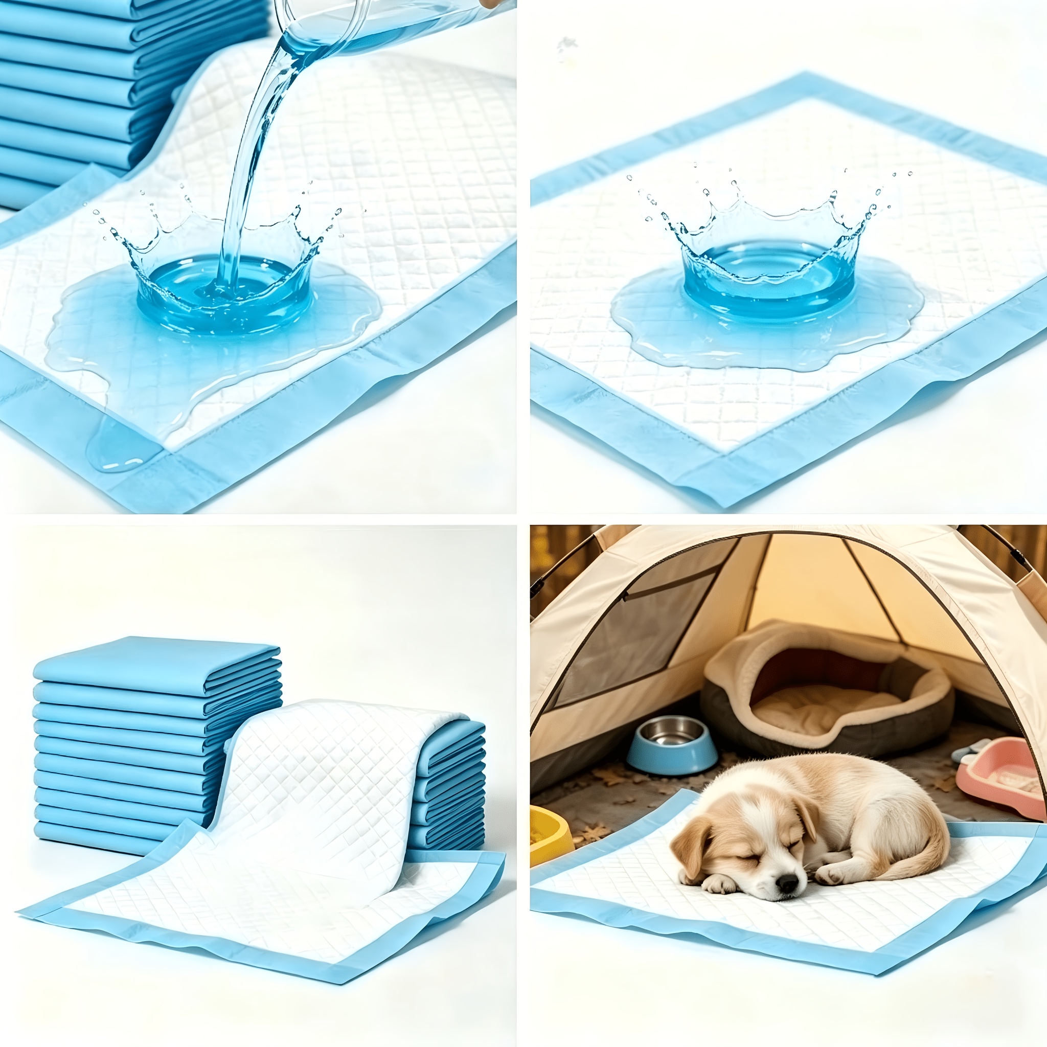 item picture 11pcs super absorbent   disposable diapers thickened deodorizer puppy pet urine pad mat cat litter toilet dog product