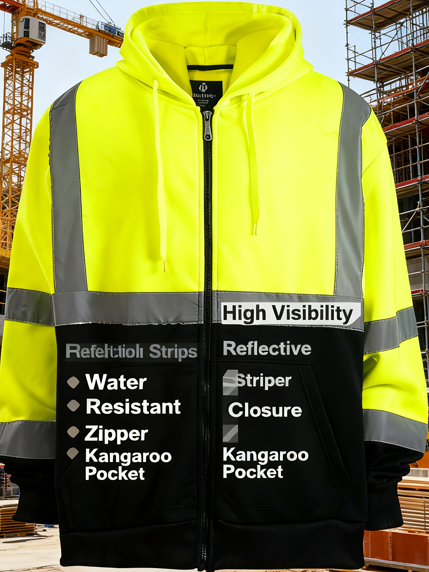 reflective jackets sold on Temu United States