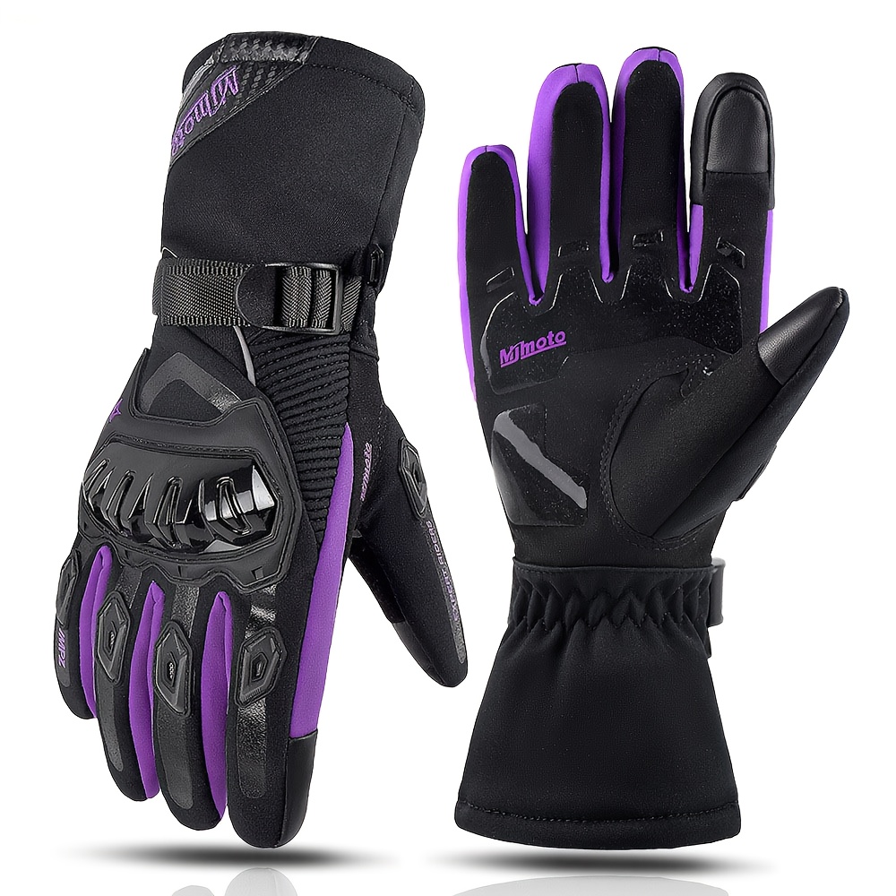 XS-L Motorcycle Riding Gloves, Sporty Design, Long Cuff Style, Hand Washable, Cyclists, All-Season Riding, Daily Commuting