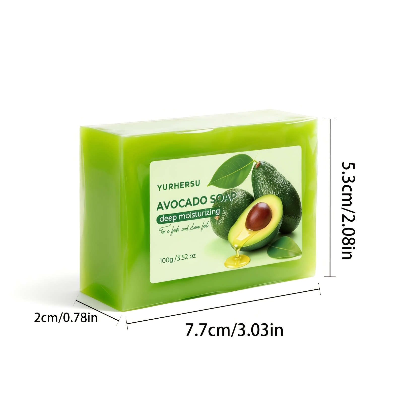 Avocado Soap Bar with Extract, 3-in-1 Cleanser