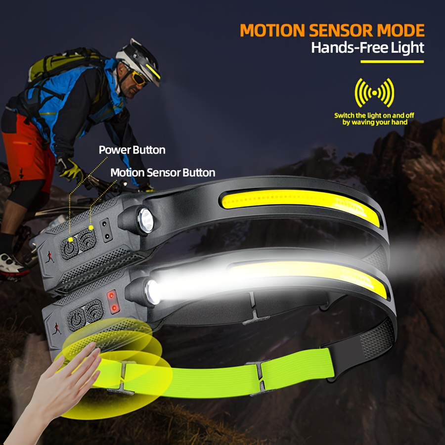 Multifunctional LED Sensor Headlight with Built-in Rechargeable Battery