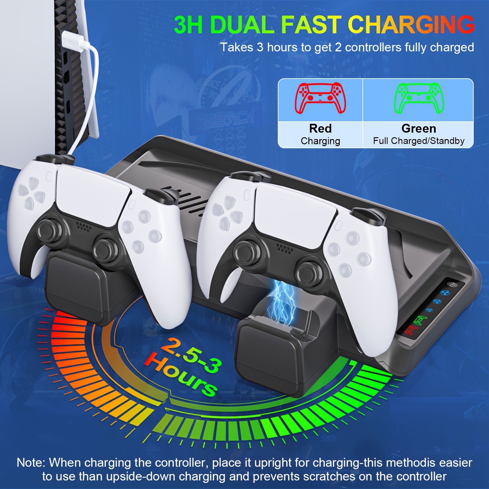 Cooling Stand for PS5 Console, Charging Stand Accessory
