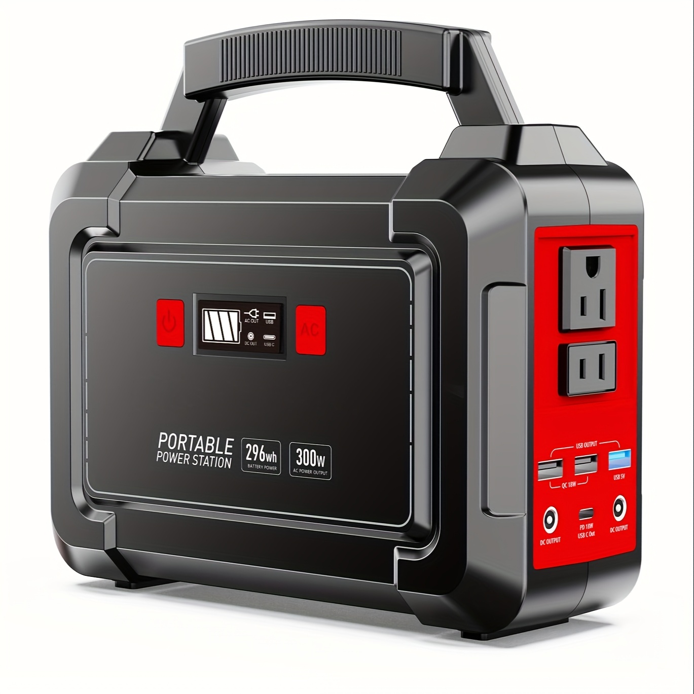 portable power station 200w 300w   camping solar generator 155wh 167wh 296wh power bank with 30 60w solar panel with ac outlet 110v with multi output led flashlights for cpap   hurricane emergency Product details 0