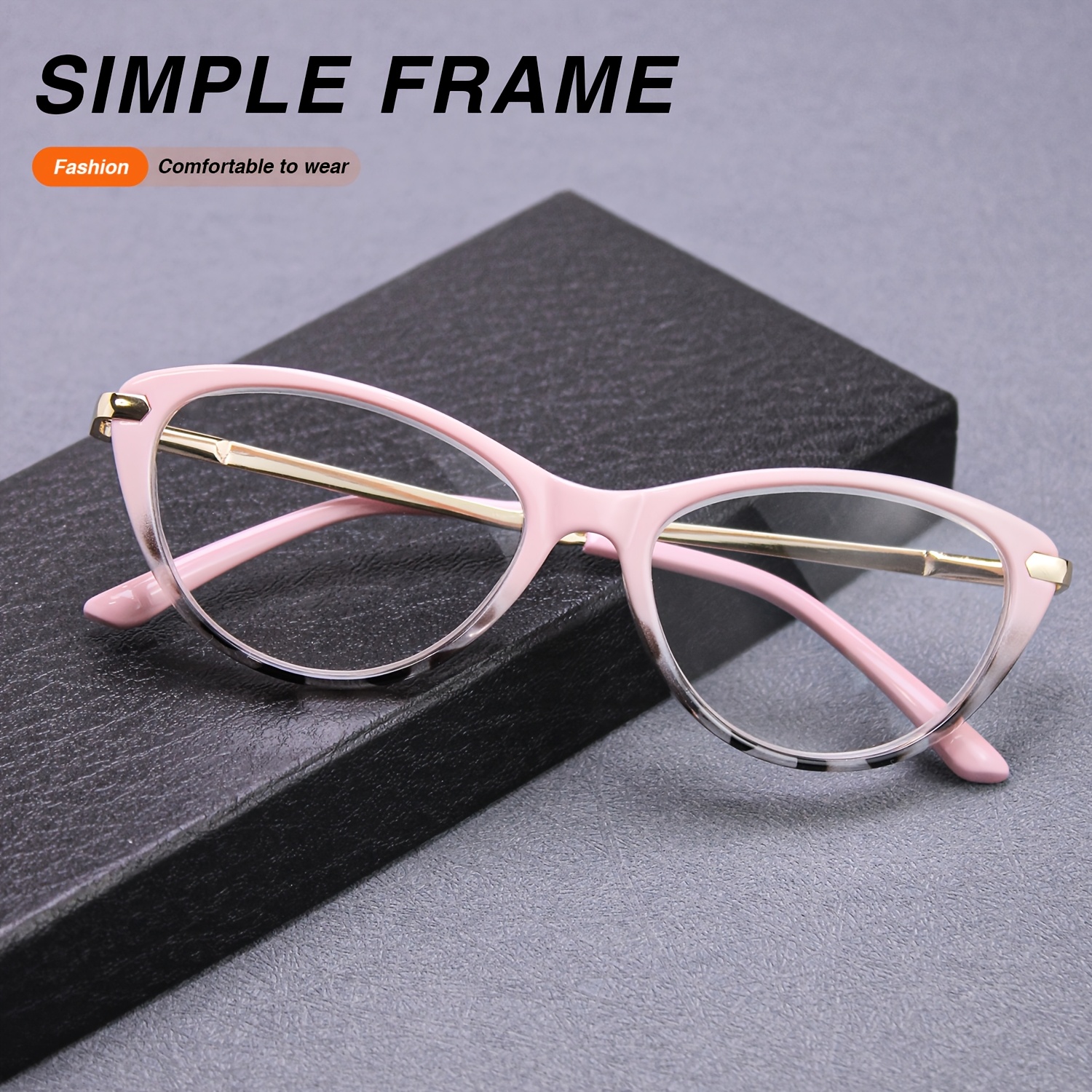 Cat-Eye Reading Glasses with Leopard Print Design