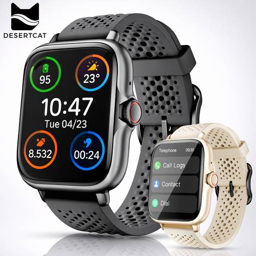 1 83 touch smartwatch breathable sport band make answer calls assistant multiple sports sleep pedometer message alerts music control camera remote game function compatible with iphone
