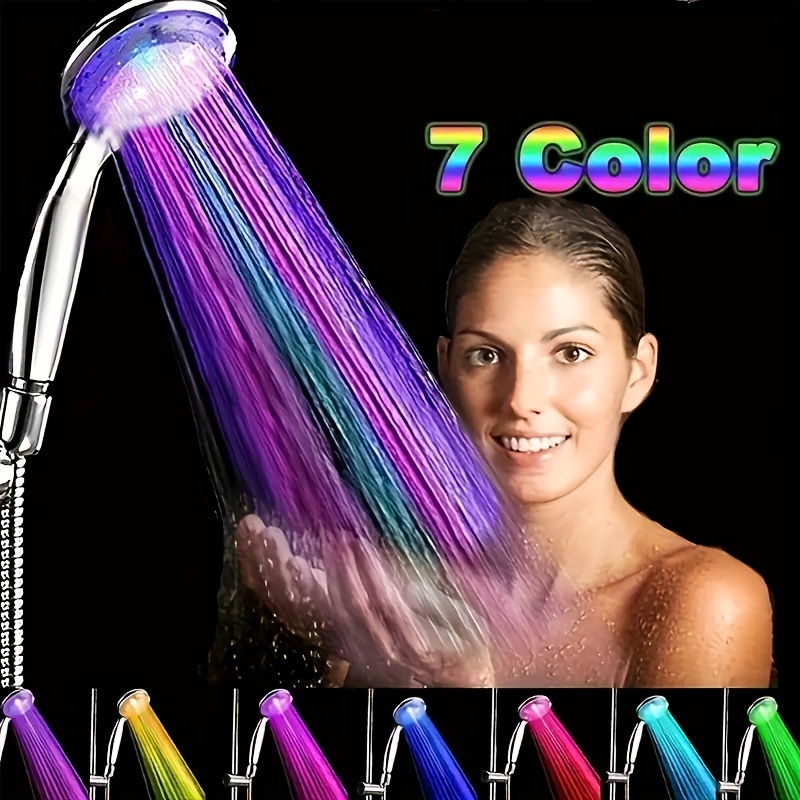 

1pc Led Luminous Shower Head, Handheld Small Shower Head, Colorful Self Color Changing Shower Head, No Battery Water Conservation Power Generation Required