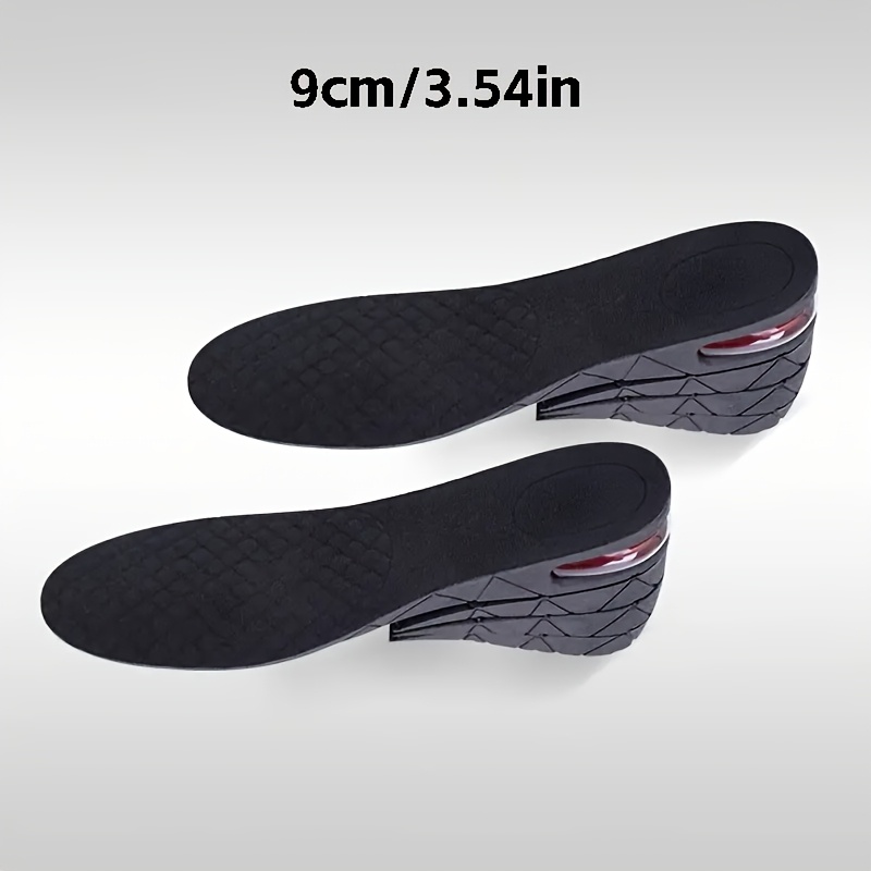 TEMU 2 Pack, 3-9 Cm Invisible Height-enhancing Insoles, Adjustable Heel Pads, Height-enhancing Support, Sweat-absorbing Foot Pads, Cuttable, Suitable