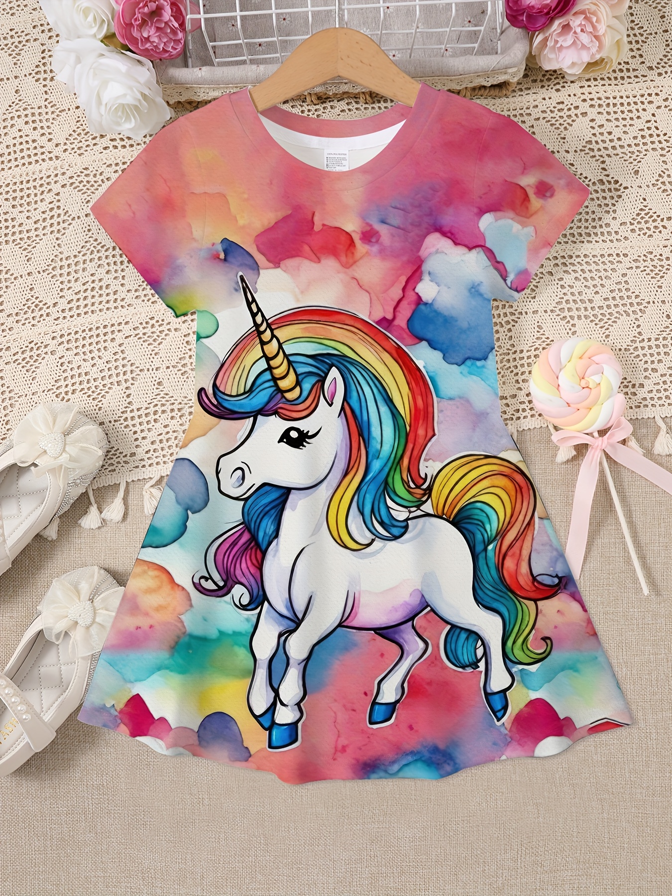 open lace back dress Plus Size Enchanted Unicorn Costume – Johnnie Brocks main image 0