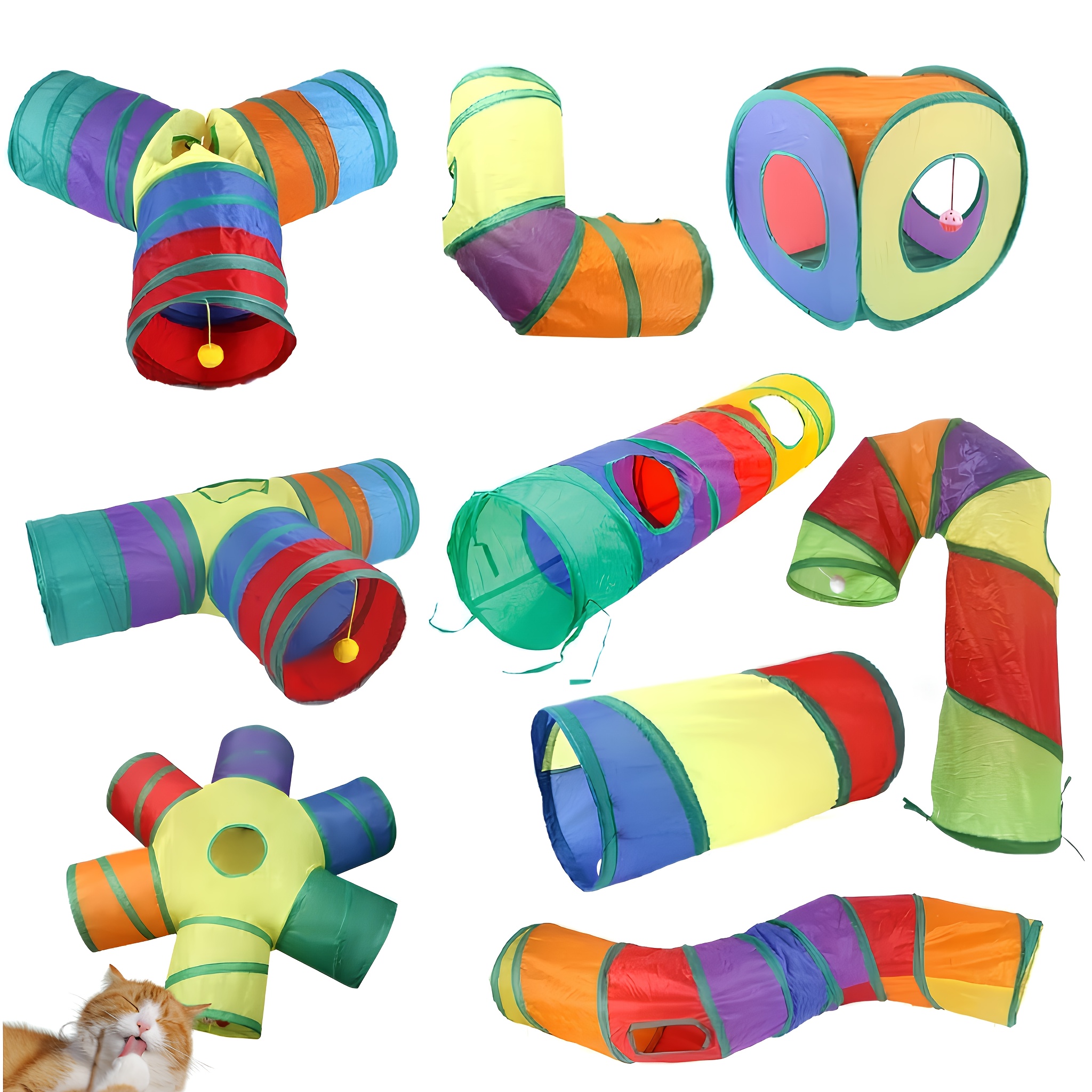 interactive cat play with multiple compartments hanging toys durable polyester hide and seek toy for indoor cats stimulates natural hunting cat playtime   sturdy construction Product details 0