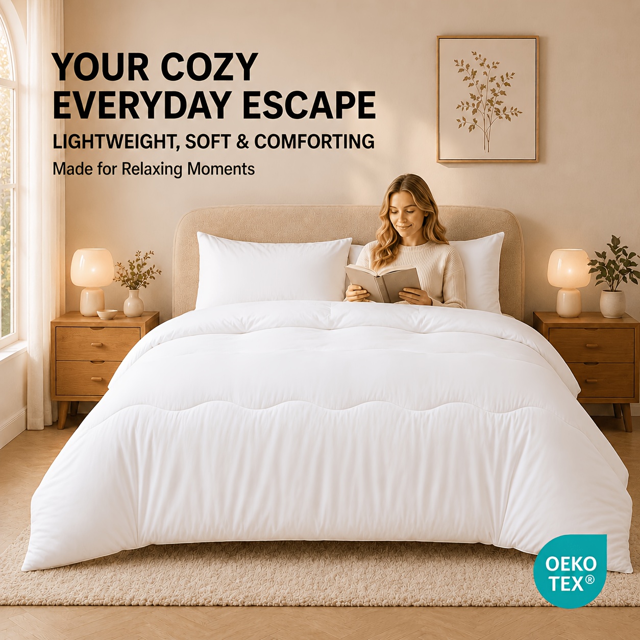 TEMU -tex Quilted Comforter, Soft, Fluffy & Breathable Bedding, Lightweight Yet Warm And Cozy For Fall & Winter, -style Bed Quilt, Machine Washable