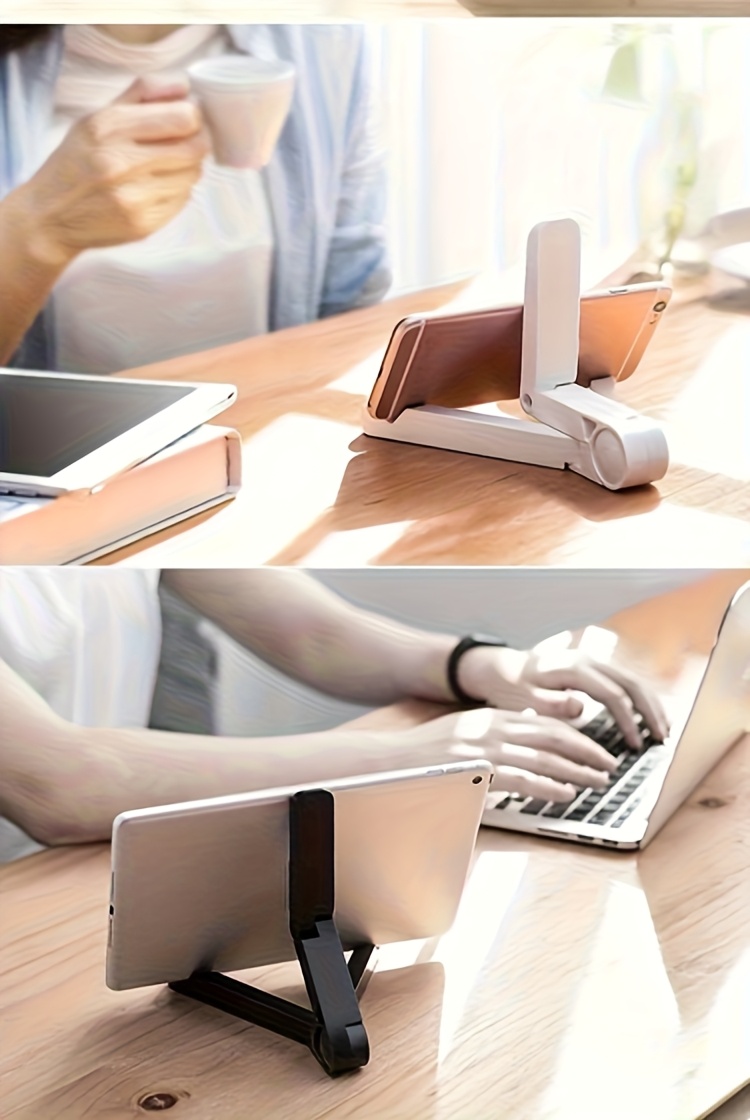 Folding Universal Tablet Holder Stand, Non-Slip Portable Adjustable Desktop Stand, Tripod Desktop Stand for Iphone Ipad Mini Air