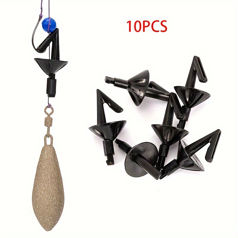 E-shop 10 Stück Angelköder Schilde Clips Meeresangel Rig Haken Köderhalter Clip Angelzubehör