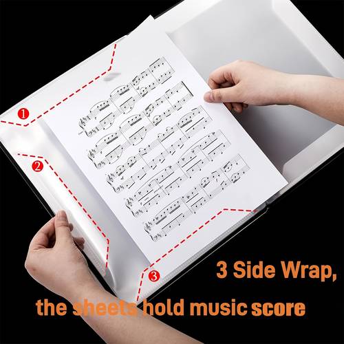 music score clip 40 sets of 80 music score binders pages spiral bound suitable for 8 5 11 inch a4 paper flat dual score protective cover can write or store the music score