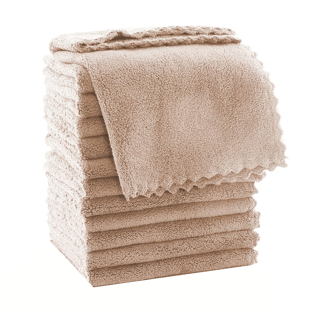 6/12pack Ultra Velvet Washcloths | Premium Microfiber Towel, Absorbent And Quick Drying, For Bathroom, Hotel, Gym, Wash Cloths