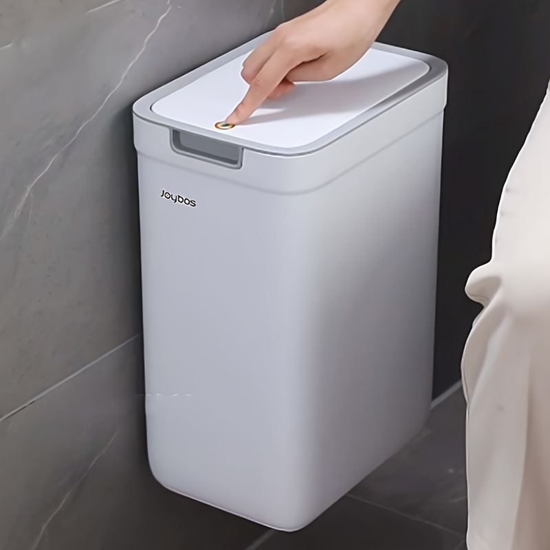 E-shop Joybos 9L Wandmontierter Mülleimer mit Deckel – Platzsparendes, geruchsdichtendes Design für Küche & Bad, einfache Installation, stromlos