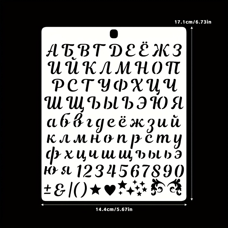 E-shop Wiederverwendbare kreative Buchstaben- und Zahlen-Schablonen aus Kunststoff, geeignet für Basteln, Scrapbooking, Alben, Journale und