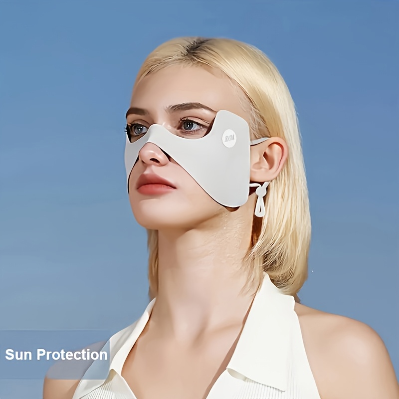 

1pc Sun Protection Face Scarf - Nylon Woven Eye Patches, Breathable & For Outdoor Activities, Travel-friendly Solid Color Riding Mask, Sun Protection Clothing