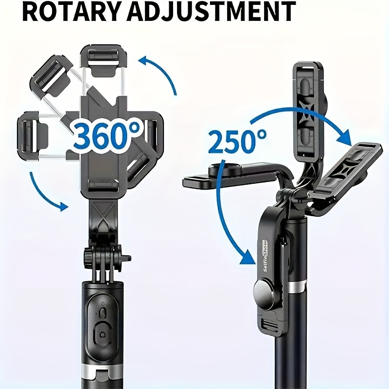 40-inch Extendable Phone Selfie Stick, Professional Floor Stand Designed for Live Streaming with Wireless Remote Control Smartphone Tripod, 360° Rotatable, Stable Anti-Shake Handheld Monopod Perfect for Travel and Outdoor Vlogging and Broadcasting, Suitable for iPhone/Android Smartphones