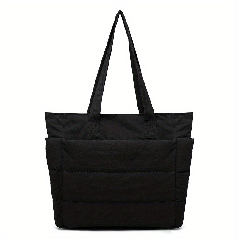 TEMU New Commuter Tote Bag Large Capacity Women's Casual Shoulder Bag Lightweight Fluffy Beach Bag Women's Handbag The Color Of The Pendant Is Random