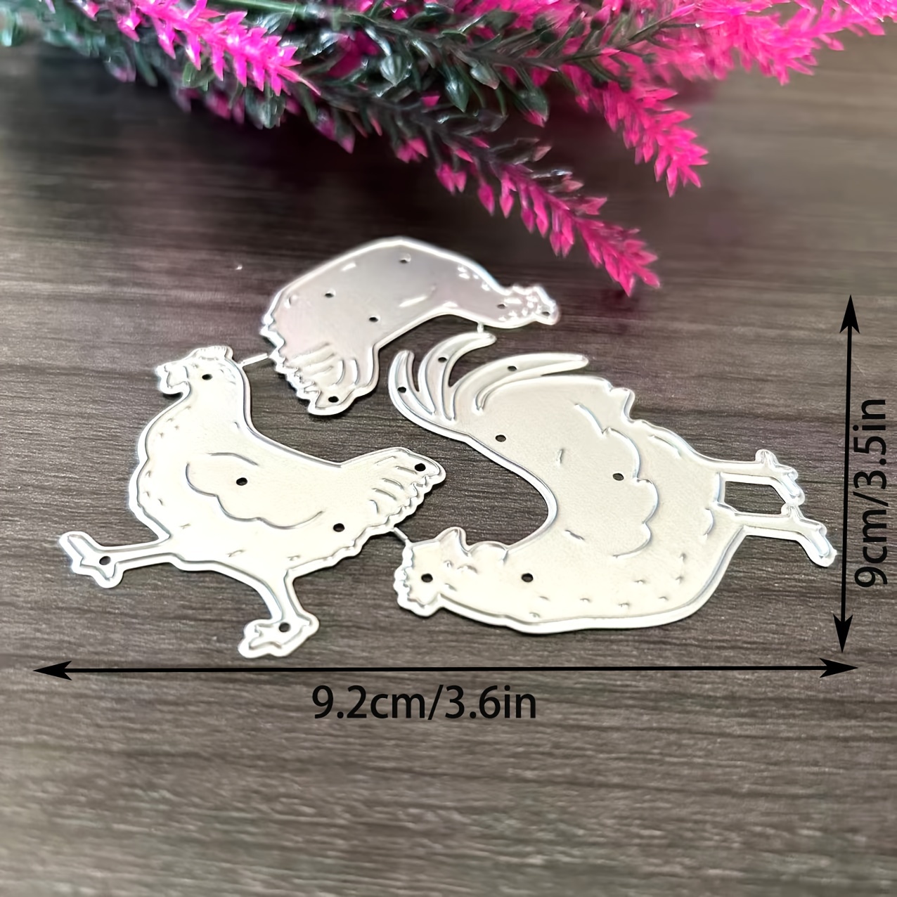 E-shop Metall Schneidstempel Schablonen für Scrapbooking und Kartenherstellung, Ideal für Projekte, Fotoalben und Hühner-Dekorationen