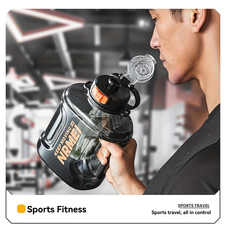 [Sports Water Bottle] One 3000ml Sports Water Bottle With Straw And Tea Infuser, Featuring A Carrying Strap. Suitable For Sports, Fitness, Outdoor Activities, And Camping