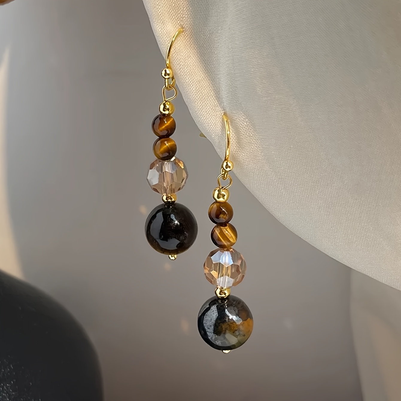 TEMU 1 Diseño Único para , Elegante, Retro, de , Estilo , Colgante de de Piedra , Versátil para a Día, Adecuado para Fiestas, Banquetes y
