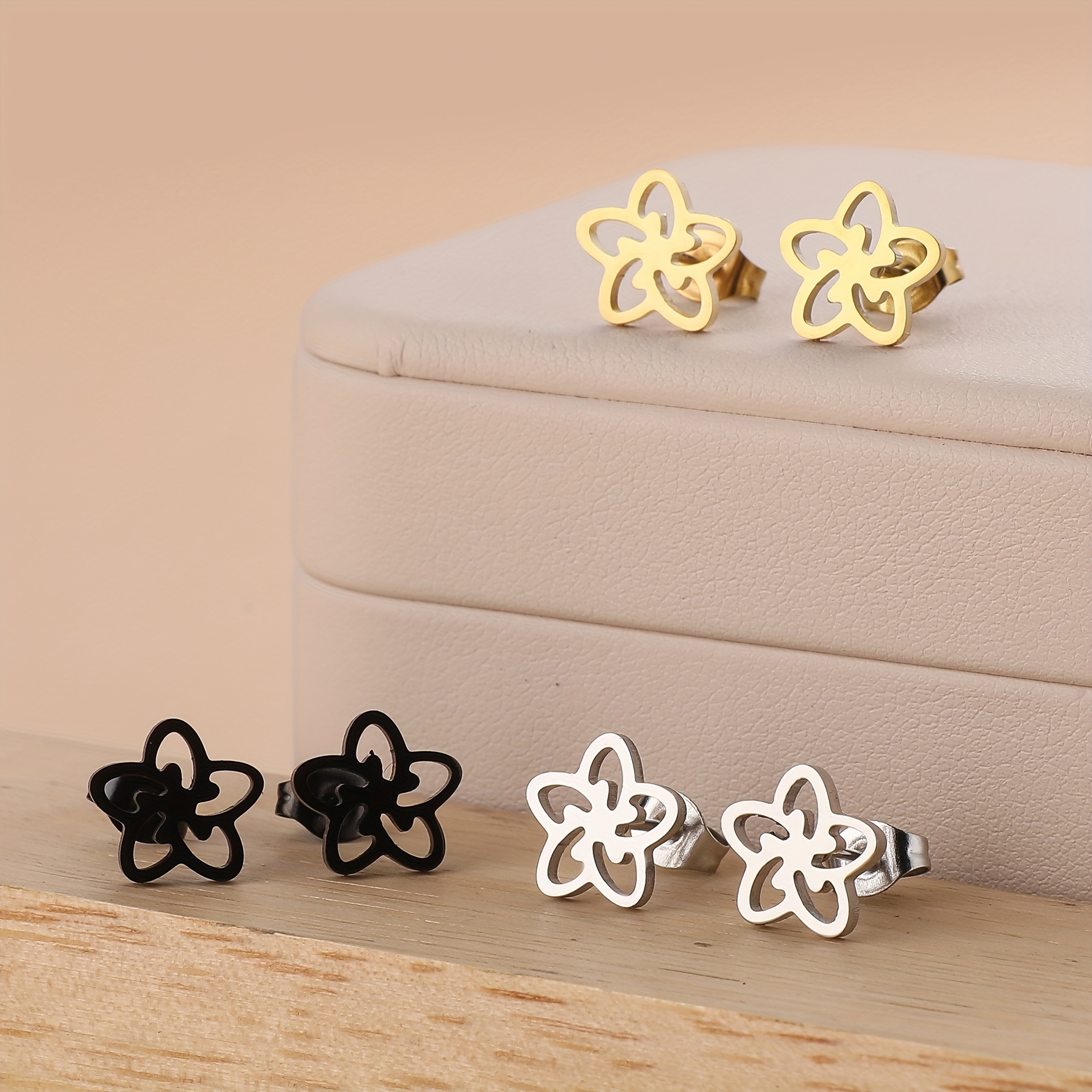 Stainless Steel Flower Everyday Women's Earrings
