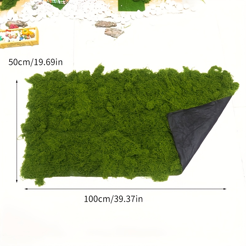 Image of 1pc Artificial Turf, Fake Moss, Trimmable Cloth- Moss, Suitable For Garden, Micro Landscape, Aquarium Decoration, Christmas Party Decor