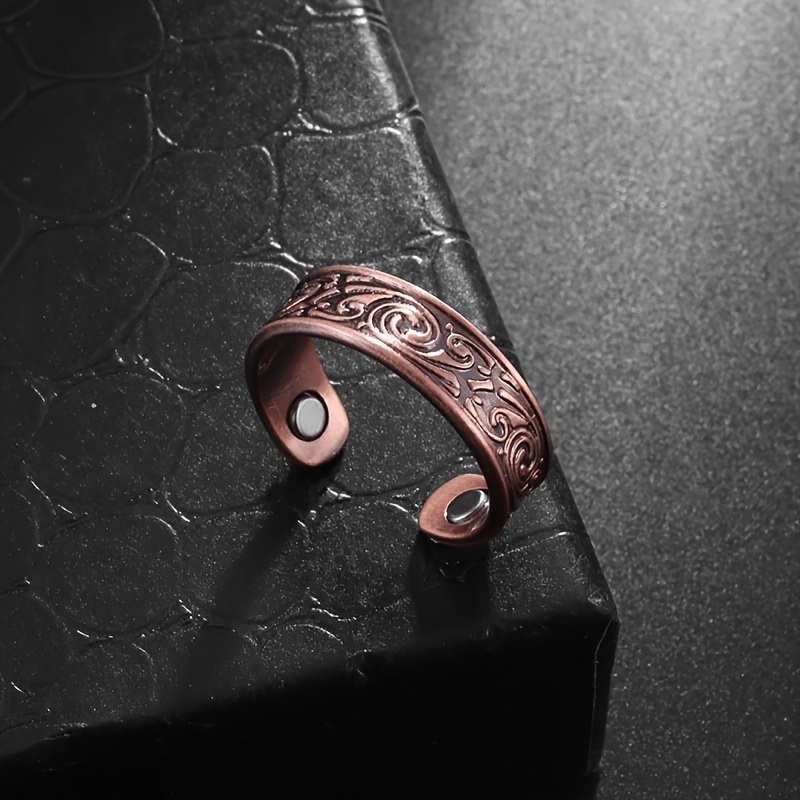 Men's Vintage Style Adjustable Copper Ring, Everyday Elegance