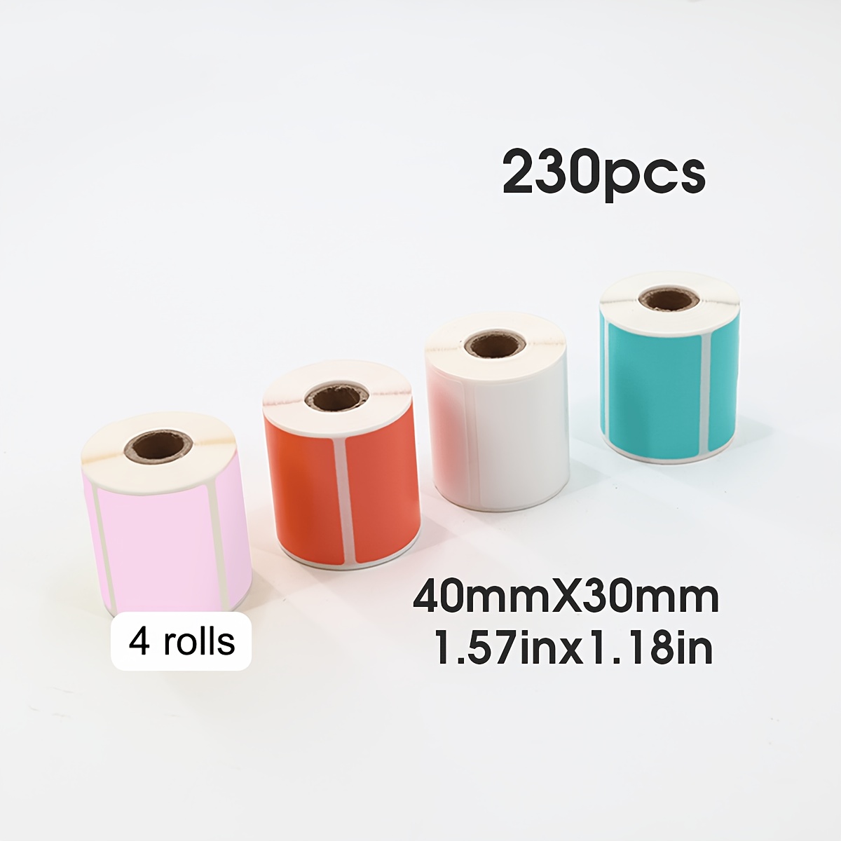 Image of Sinmark 2 Rolls/3 Rolls/4 40mm X 30mm Colored Labels, And Tear-resistant Label Paper, Blank Labels Suitable For Sk20/sk58/sk35/m110//m220/m221/m120 Portable Printers