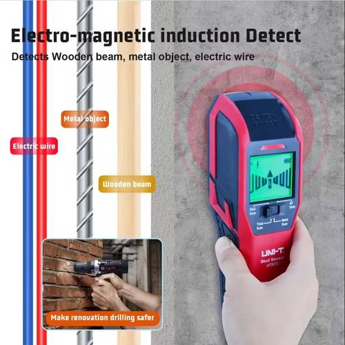 ut387c multi function wall scanner 4 in 1 metal detector ac voltage wood stud finder with copper detection lcd display buzzer alarm for electricians diy