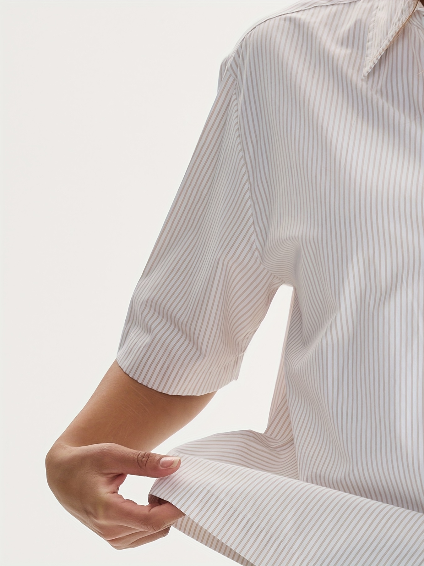 unisex casual striped shirt oversized loose fit short sleeve