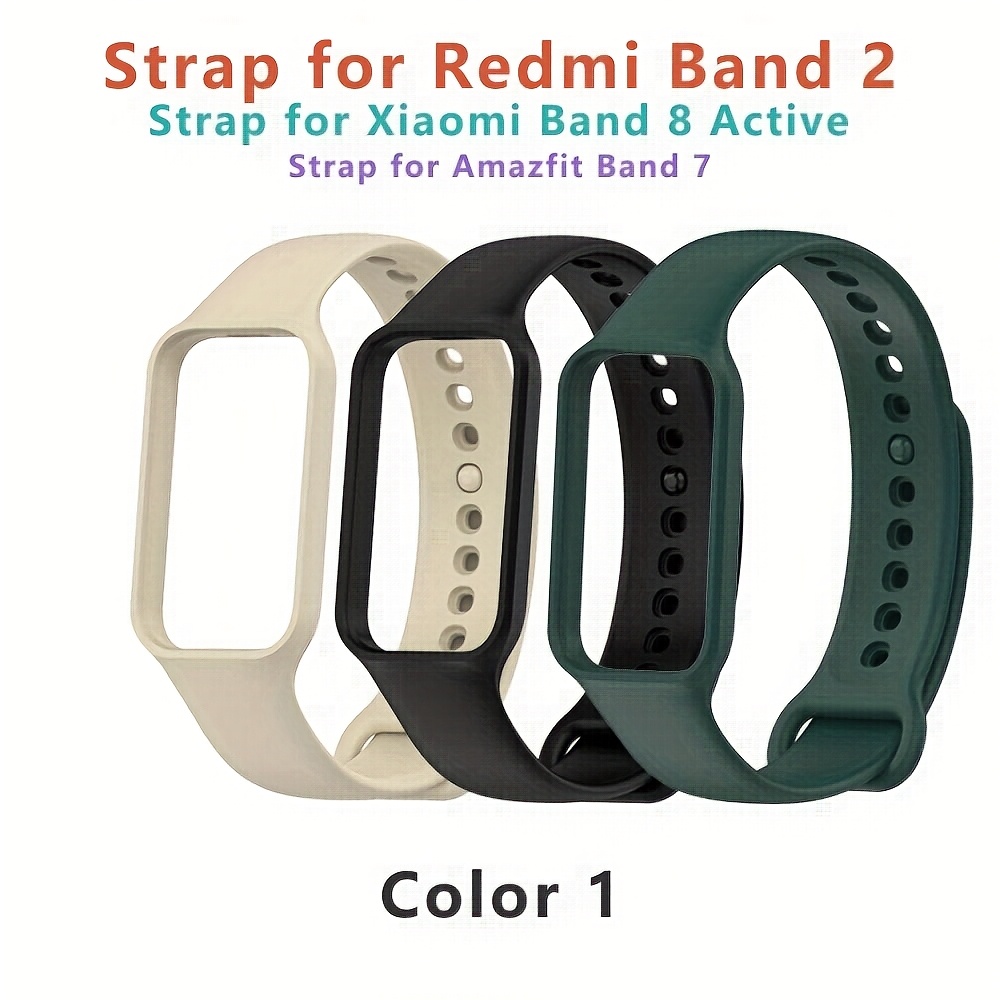 TEMU 3pcs Sport Bands For Redmi Smart Band 2/ Xiaomi Smart Band 8 Active, Band Men's And Women's Fashion Sports Watch For Band 7 Strap /set