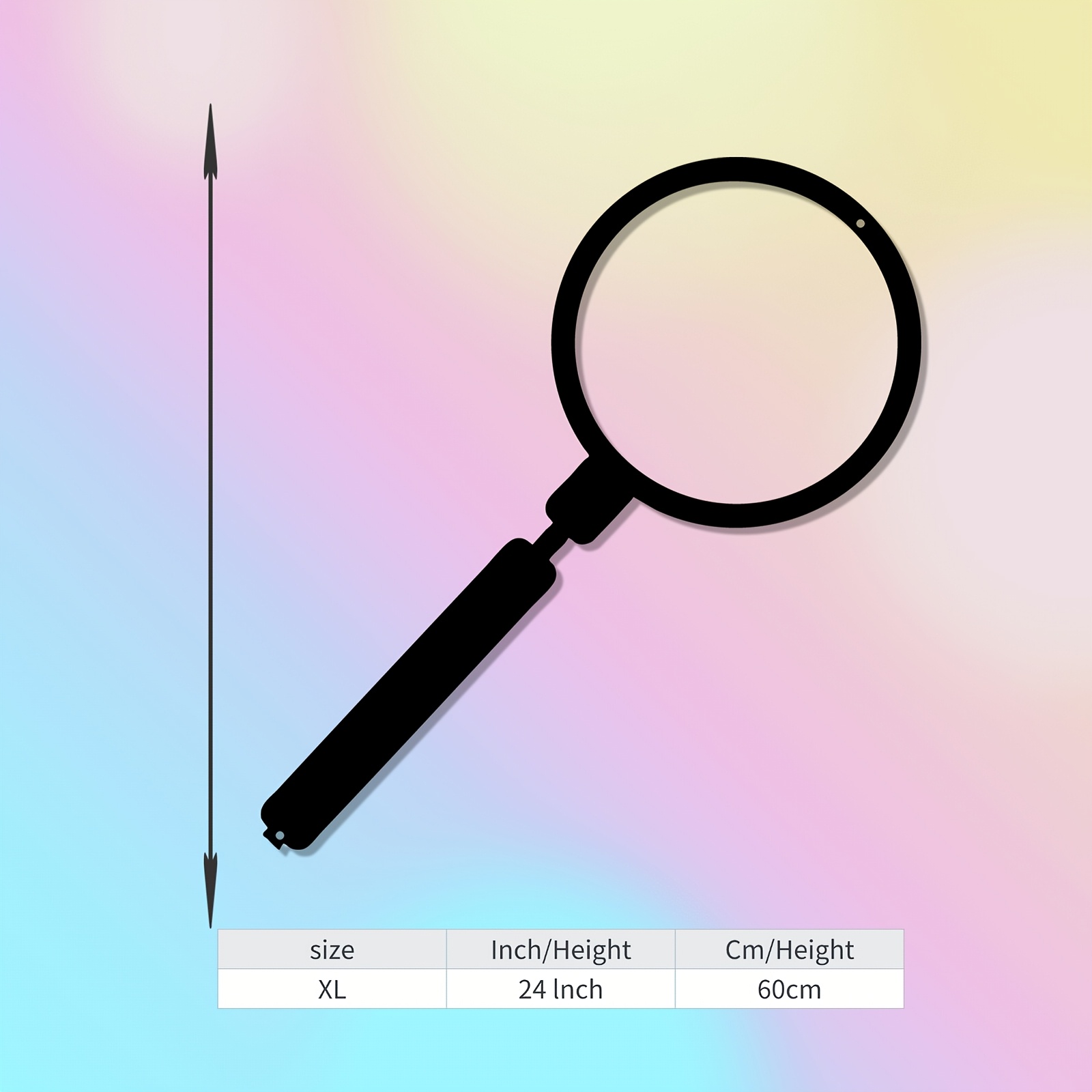 TEMU 1pc Modern Magnifying Glass Wall Decor Suitable For Home - Elegant Magnifying Glass Statue Mural With Magnifier, Iron Wall Sculpture For Home
