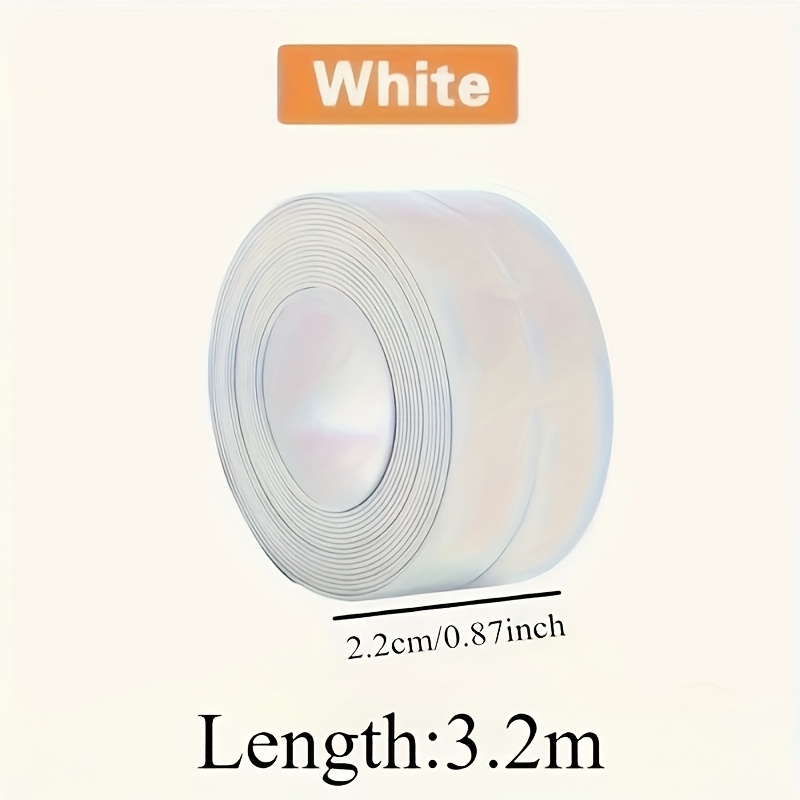 TEMU 1pc Waterproof Toilet Caulk Strip, Self-adhesive Sealing Tape For Kitchen Bathroom, Bathroom Waterproof Tape To Avoid Wet, Kitchen Sink