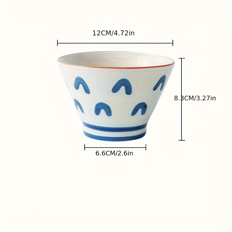 Set of ceramic bowls for rice, pasta, noodles, and soup, in Japanese style, suitable for home, dorm, or restaurant use. Essential kitchen supplies and tableware.