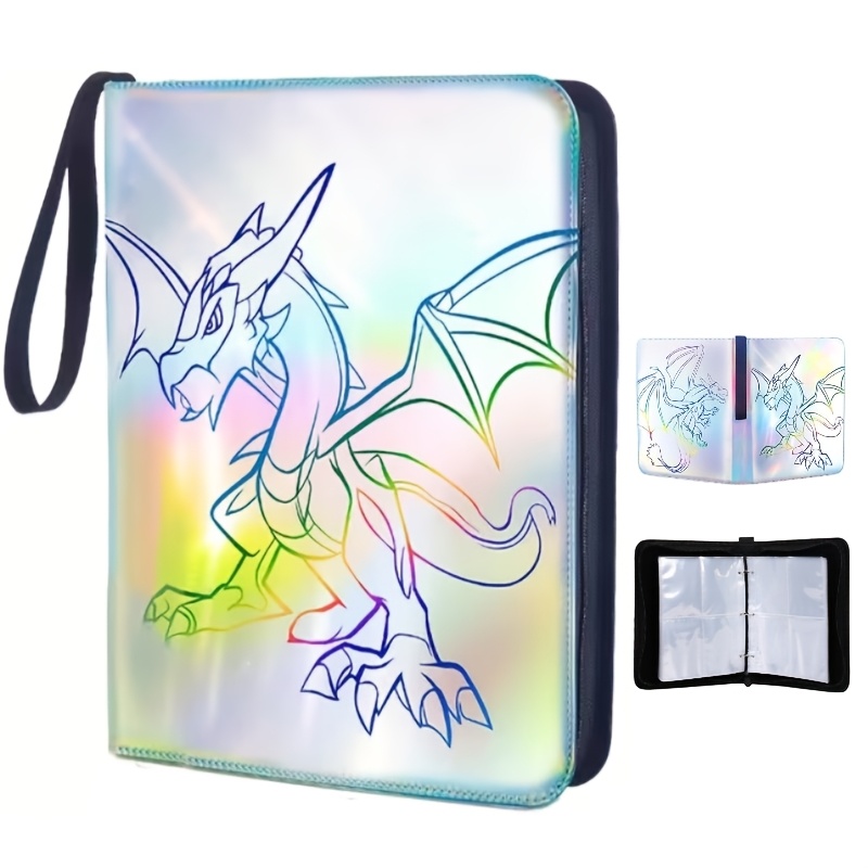 Image of Storage Photo Album, Three-ring Binder Card Holder, 50 High-definition Transparent Protective Card Sleeves, Standard Card Storage Album