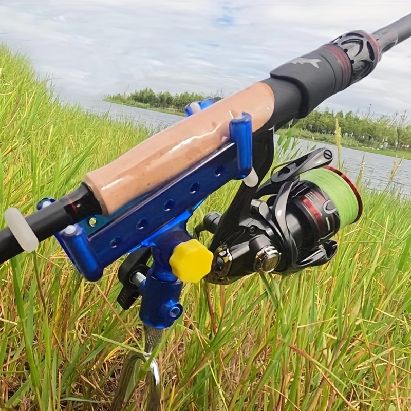 1pc 360° Adjustable Fishing Rod Holder, Stainless Steel Fishing Pole Rack  For Shore Fishing, Fishing Accessories