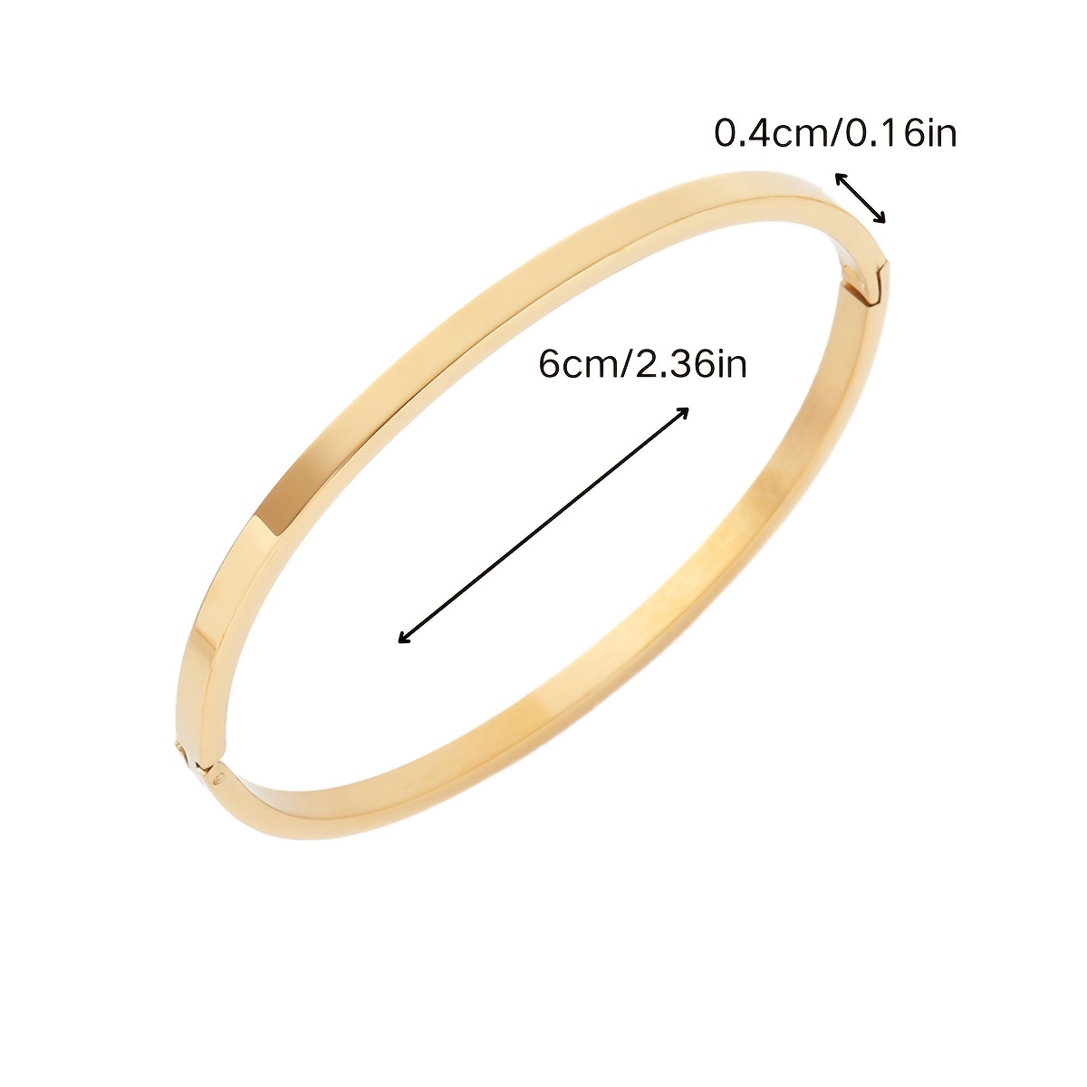 Women's Minimalist Glossy 18Kgf Bangle