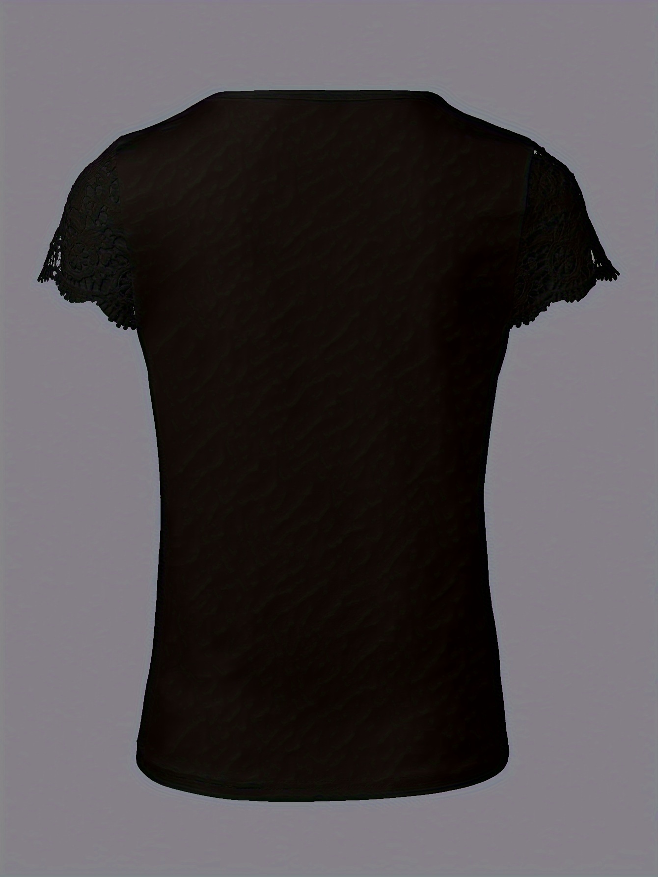 Women's Soft Pink V-Neck T-Shirt - Elegant Lace Trim Blouse, Machine Washable Everyday & Formal Tops for Women, Versatile Top, Feminine Style, Breathable Top, Stylish Top, Summer Wardrobe